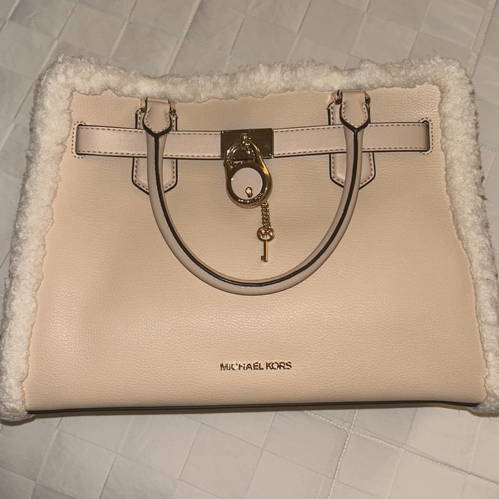 Michael Kors Beige and Cream Tote Bag